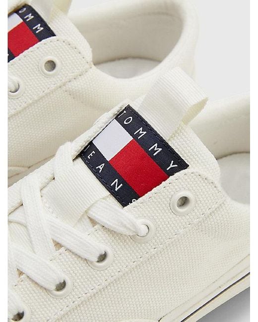 Tommy Hilfiger Essential Canvas Sneaker Met Chunky Zool in het Wit | Lyst NL