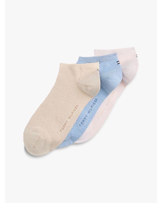 Tommy Hilfiger White 3-Pack Trainer Socks Gift Set