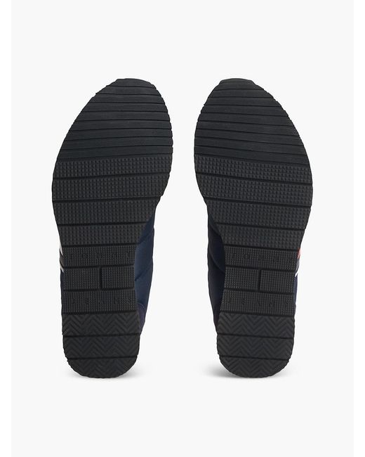 Tommy Hilfiger Blue Logo Mixed Texture Trainers for men