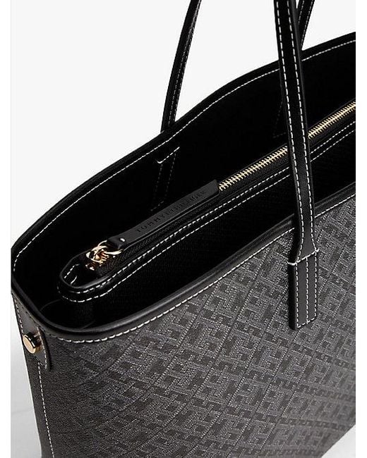 Tommy Hilfiger Shopper Met Th-Monogramprint in het Black