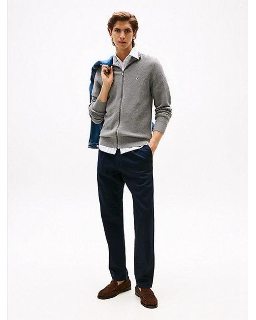 Tommy Hilfiger Harlem Relaxed Fit Chino Van Satijn in het Multicolor voor heren