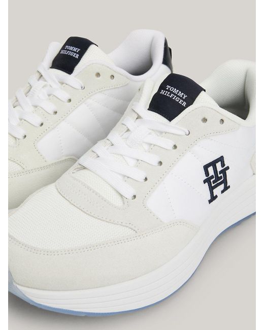 Baskets de running Classics Elevated en cuir Tommy Hilfiger pour homme en coloris Metallic