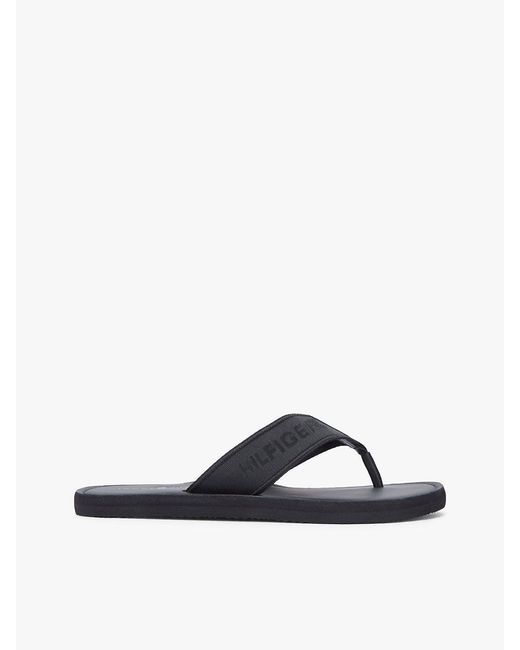 Tommy Hilfiger White Jacquard Logo Flip-Flops for men