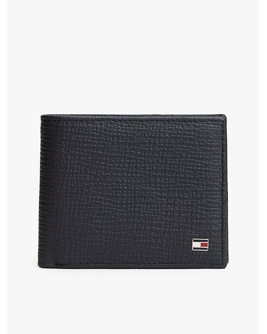 Tommy Hilfiger Hilfiger Flag Bifold-Brieftasche Aus Leder in Black für Herren