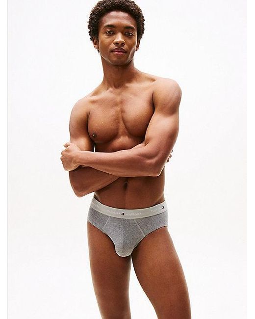 Tommy Hilfiger Set Van 3 Slips Met Signature-Logotailleband in het Gray voor heren