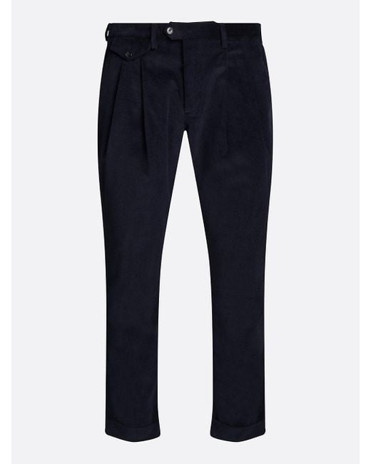 Tommy Hilfiger Blue Tailored Corduroy Trousers for men