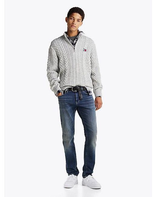 Vaqueros Scanton Ajustados Con Efecto Usado Tommy Hilfiger de hombre de color Blue