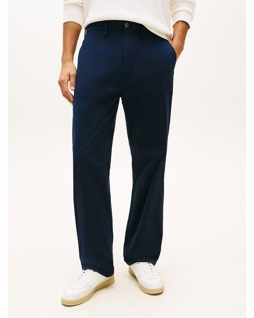 Tommy Hilfiger White Otis Regular Twill Chinos for men