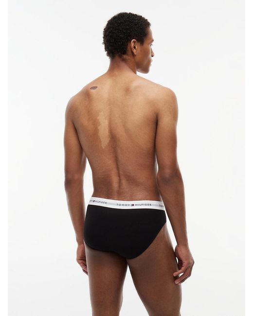 Tommy Hilfiger Black 5-Pack Signature Repeat Logo Briefs for men