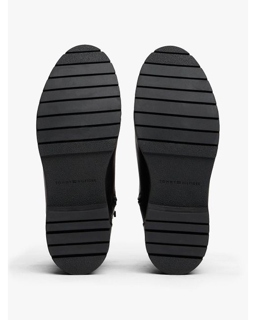 Bottes En Cuir À Lacets Et Semelle Crantée Tommy Hilfiger pour homme en coloris Black