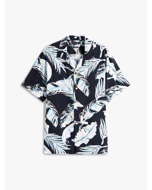 Tommy Hilfiger Gray Lightweight Regular Fit Tropical Short Sleeve Shirt for men