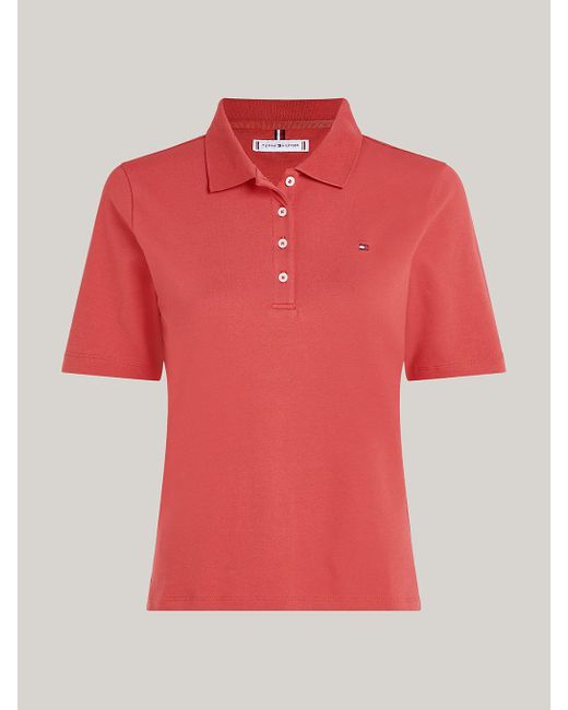 Tommy Hilfiger Red 1985 Collection Flag Embroidery Regular Polo