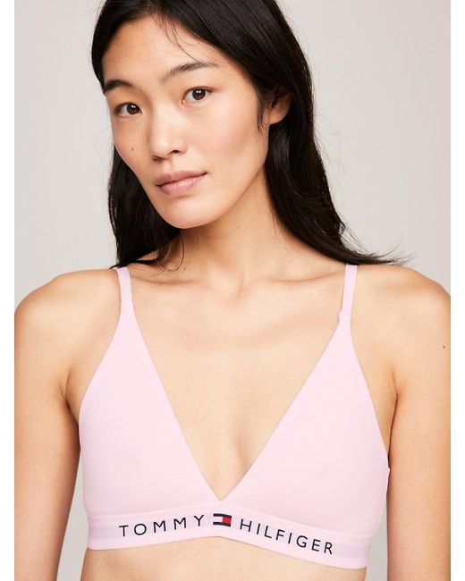 Reggiseno A Triangolo Sfoderato Con Logo di Tommy Hilfiger in White