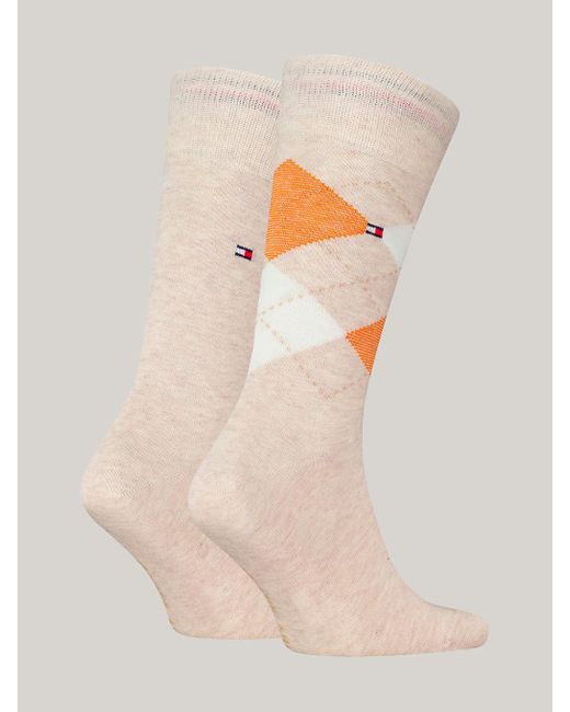 Tommy Hilfiger Natural 2-pack Argyle Check Socks for men