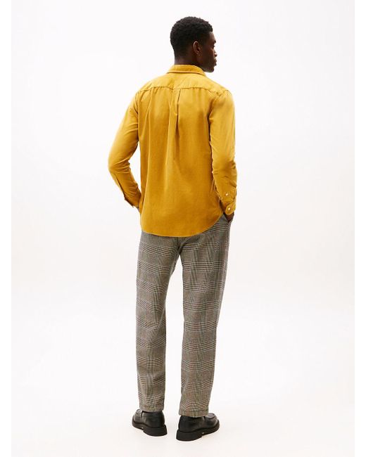 Chemise En Velours Côtelé À Drapeau Brodé Tommy Hilfiger pour homme en coloris Metallic