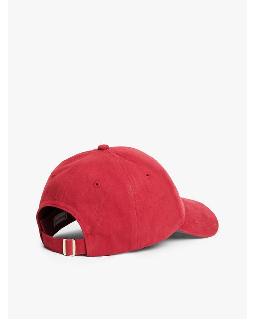 Casquette Chic En Sergé À Monogramme Th Tommy Hilfiger en coloris Red