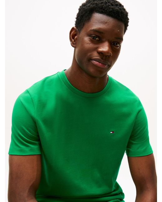 T-Shirt À Col Ras-Du-Cou Tommy Hilfiger pour homme en coloris Green