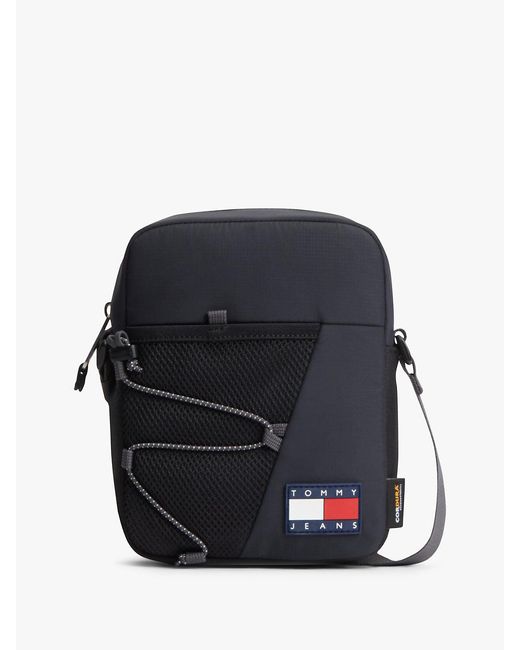 Tommy Hilfiger Blue Outdoor Mesh Pocket Crossbody Reporter Bag for men
