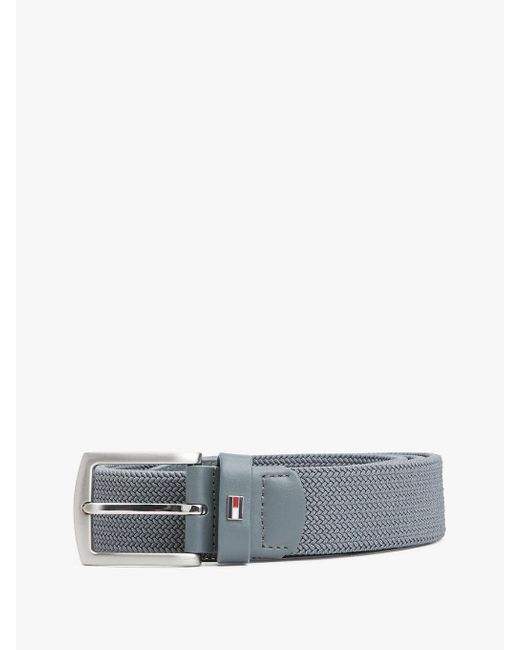 Cintura Con Fibbia Quadrata di Tommy Hilfiger in Gray da Uomo