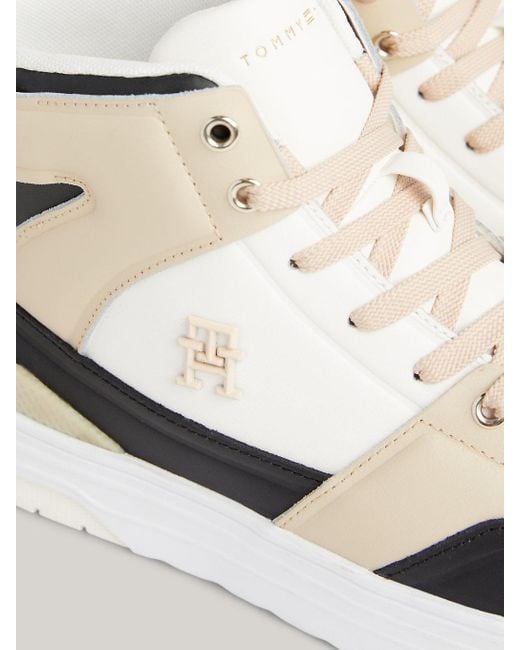 Tommy Hilfiger Metallic Leather High-top Basketball Trainers