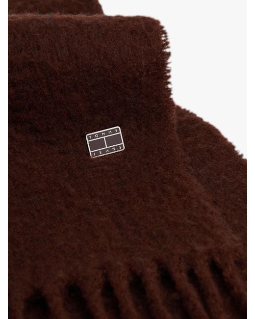 Écharpe Heritage En Laine Mélangée À Plaque Tommy Hilfiger en coloris Brown