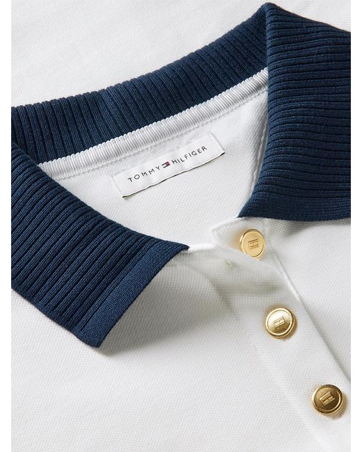 Tommy Hilfiger White Regular Fit-Tone Button Polo Shirt