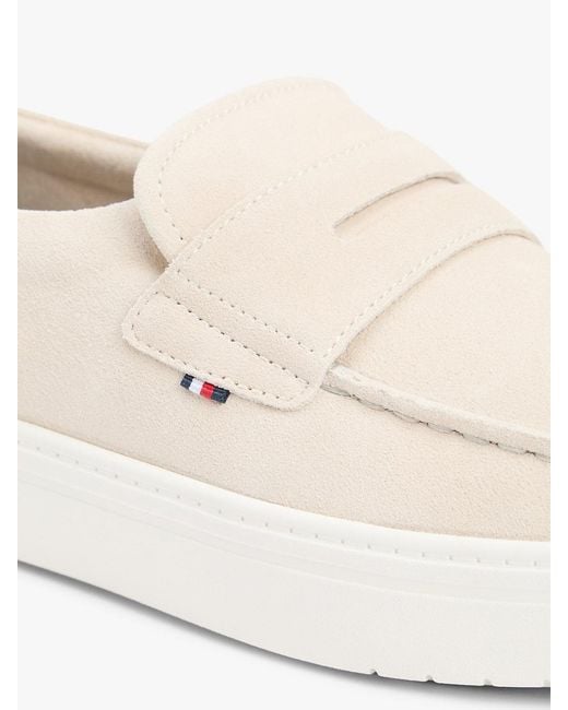 Tommy Hilfiger Natural Lightweight Suede Hybrid Loafers for men