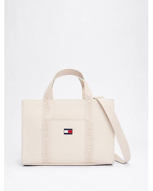 Tommy Hilfiger Natural Essential Tote-Bag Mit Logomuster