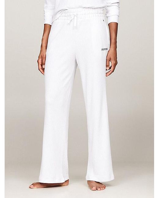 Tommy Hilfiger Hilfiger Monotype Wijde Loungebroek in het White