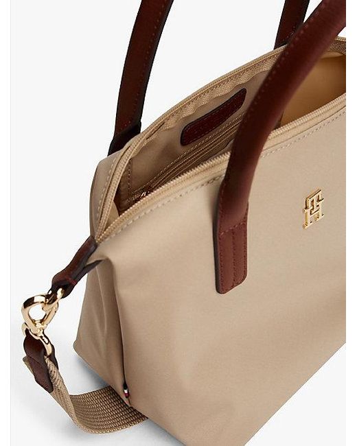 Tommy Hilfiger Shopper Met Crossbodyband Van Webbing in het Natural