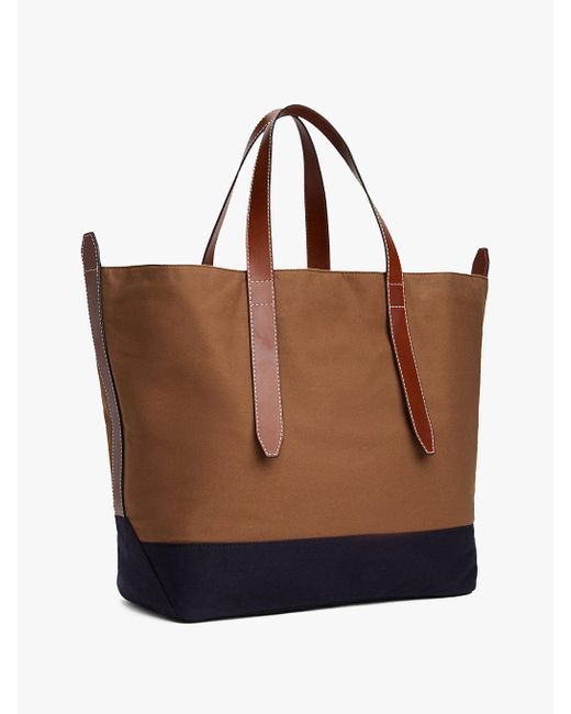Tommy Hilfiger Brown The Runway Collection Canvas Tote Bag for men