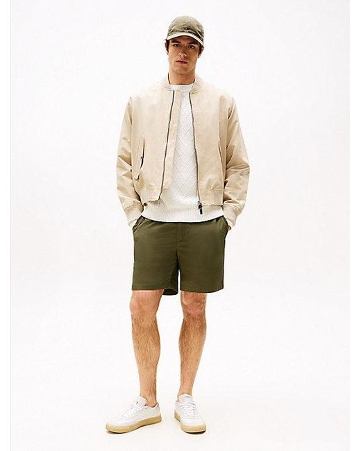 Tommy Hilfiger Mercer Regular Fit Shorts Mit Paper-Touch in Natural für Herren