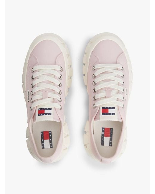 Tommy Hilfiger Natural Logo Platform Trainers