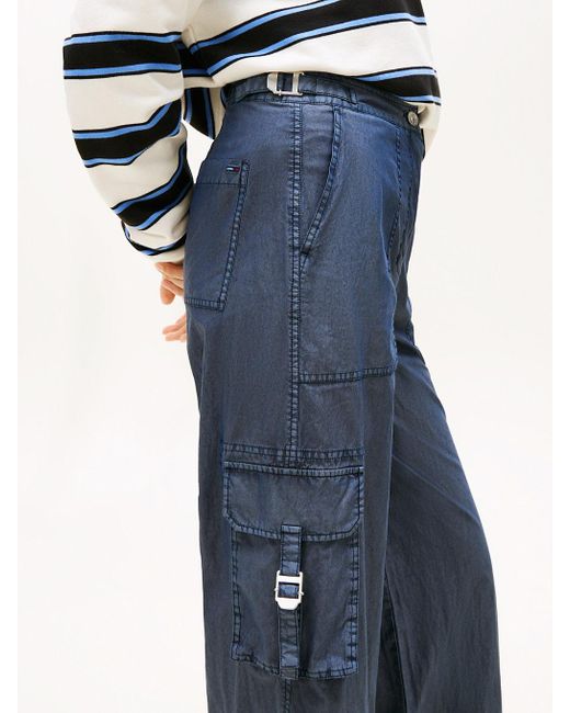 Pantaloni Cargo Larghi di Tommy Hilfiger in Blue
