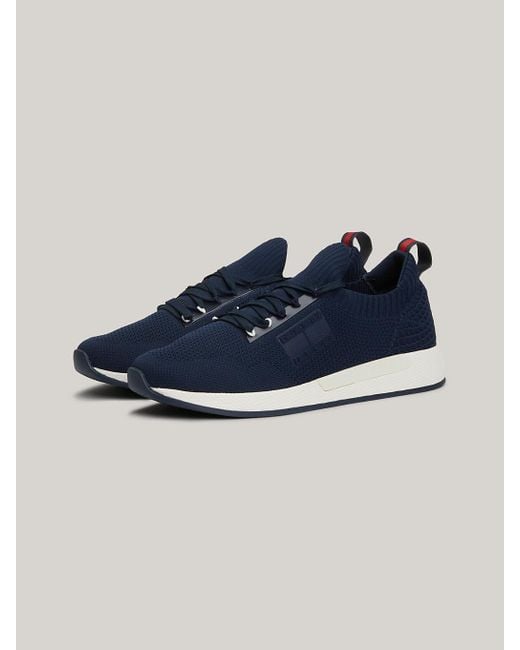 Tommy Hilfiger Blue Elevated Knit Runner Trainers for men