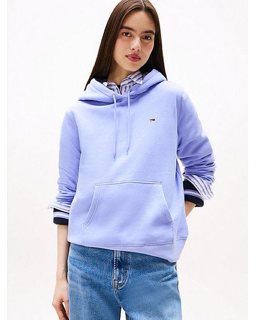 Sudadera Con Capucha Y Logo Bordado Tommy Hilfiger de color Blue