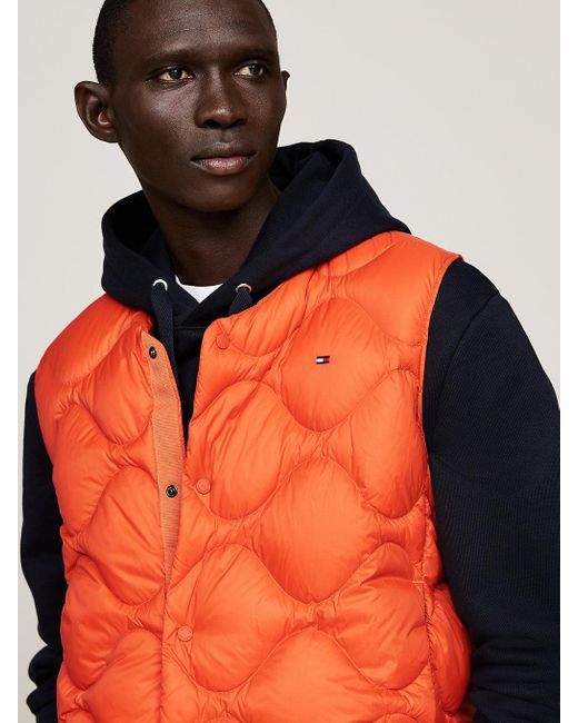 Tommy Hilfiger Orange Onion Quilted Down Liner Vest for men