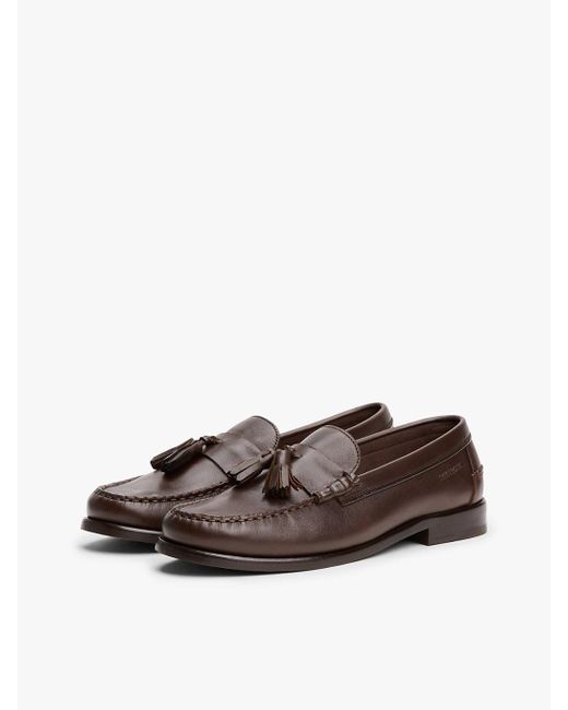Mocassins À Pampilles En Cuir Tommy Hilfiger pour homme en coloris White