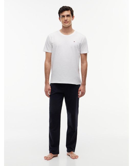 Tommy Hilfiger White 3-Pack Signature Jersey Lounge T-Shirts for men