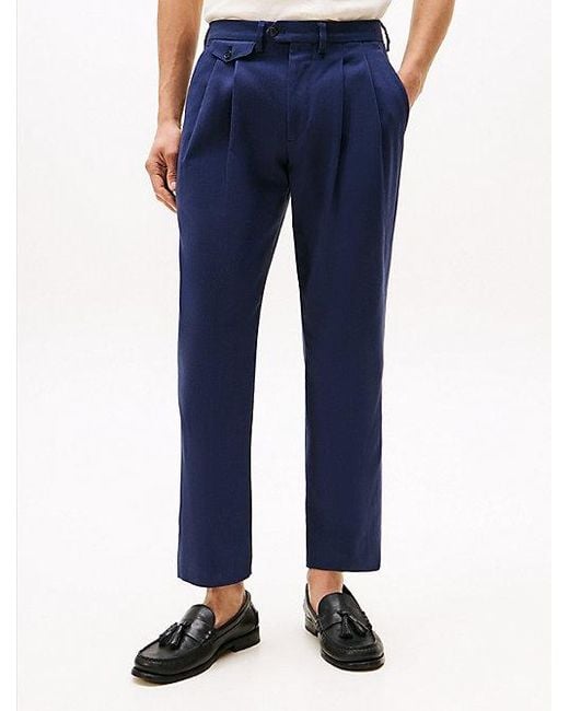 Tommy Hilfiger Pantalon Met Persvouwen in het Blue voor heren