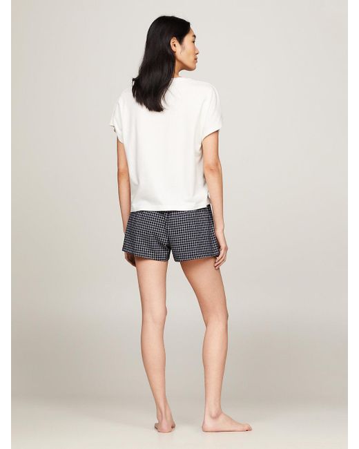 Tommy Hilfiger White Th Original Jersey T-shirt And Shorts Pyjama Set