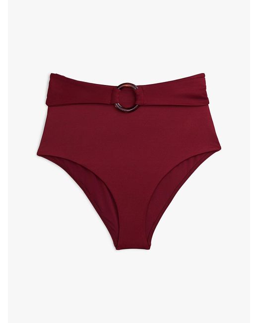 Tommy Hilfiger Red Ring High Rise Classic Bikini Bottoms