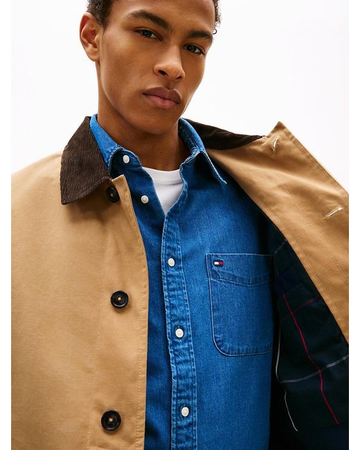 Tommy Hilfiger Natural Relaxed Waxed Barn Jacket for men