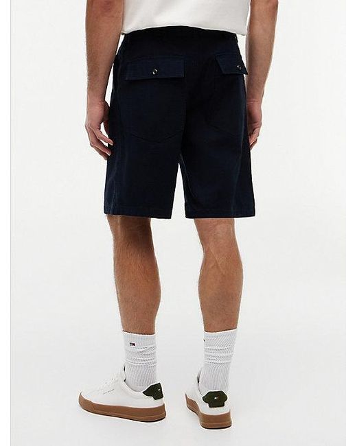 Tommy Hilfiger Relaxed Fit Twill Chino-Short in het White voor heren