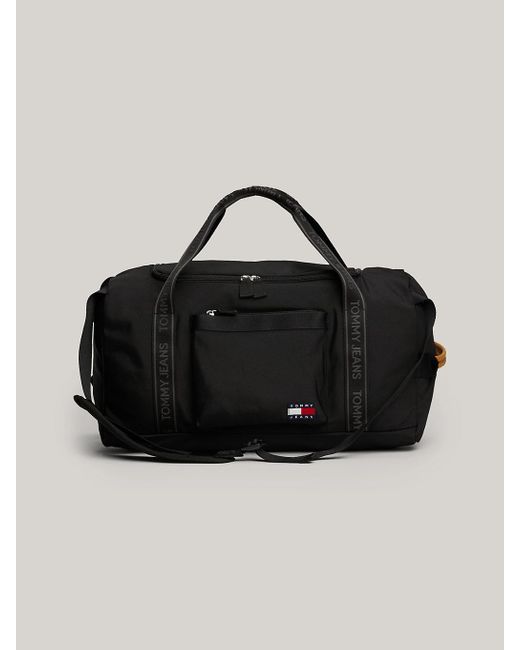 Tommy Hilfiger Black Essential 2-in-1 Duffel Bag for men