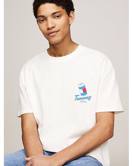 Tommy Hilfiger Plus T-shirt Met Graphic Op De Rug in het White voor heren