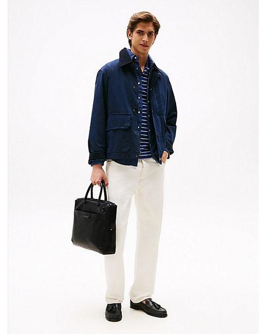 Tommy Hilfiger Th Business Laptop-Tasche Aus Leder in Black für Herren