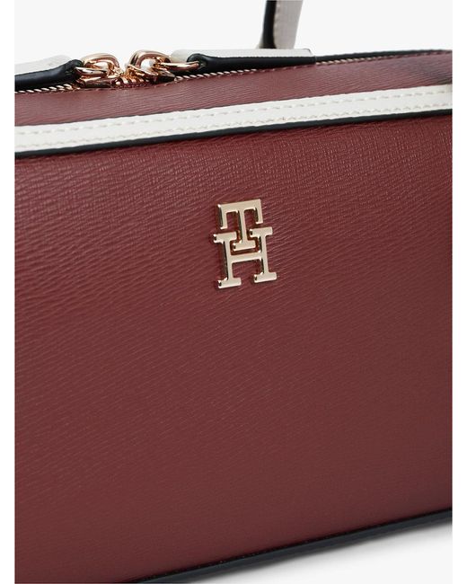 Tommy Hilfiger White Colour-Blocked Rectangular Shoulder Bag