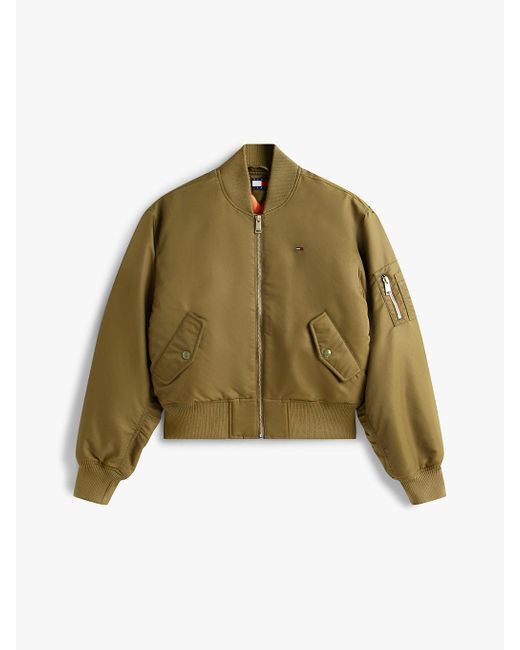 Tommy Hilfiger Natural Sleeve Pocket Twill Bomber Jacket