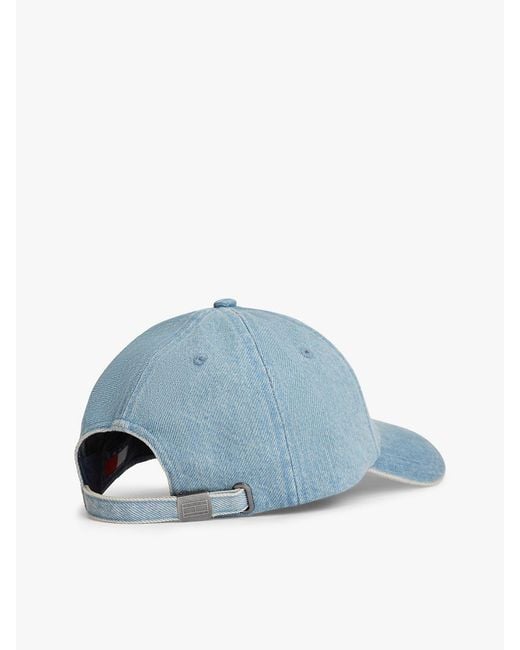 Tommy Hilfiger Blue Heritage Logo Denim Baseball Cap for men